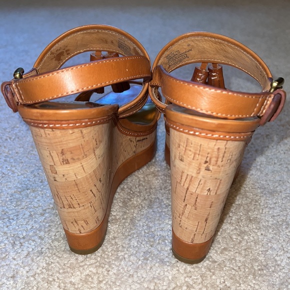 Coach Guileietta Leather and Cork Platform Sandals - Picture 4 of 13